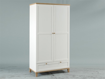 LPD Furniture Boston 2 Door Wardrobe with Drawer Small Single