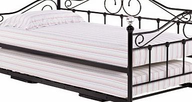 Florence Day Bed with Trundle Bed- Black