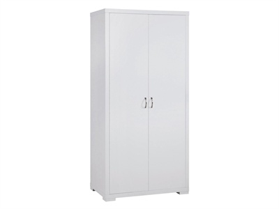 LPD Furniture Luna 2 Door Wardrobe (White) Small Single