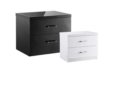 LPD Furniture Novello 2 Drawer Bedside Cabinet Small Single