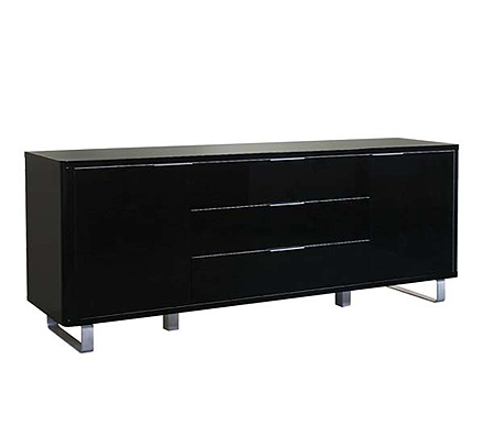 LPD Limited Accent Black High Gloss Sideboard