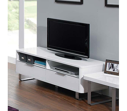 LPD Limited Accent White High Gloss TV Unit