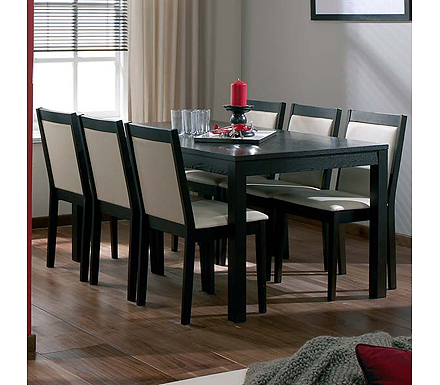 LPD Limited Charlton Ash Rectangular Dining Table in Wenge