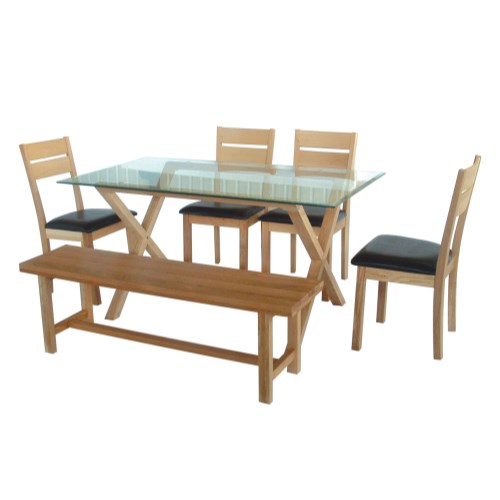 LPD Limited LPD Cadiz Dining Set - with 4 chairs and 1 bench