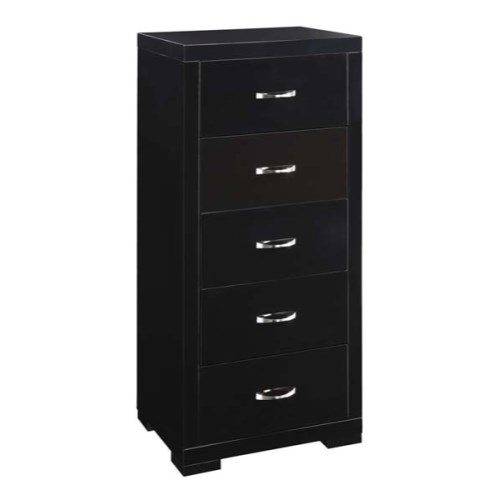 LPD Limited LPD Luna 5 Drawer Chest in Black