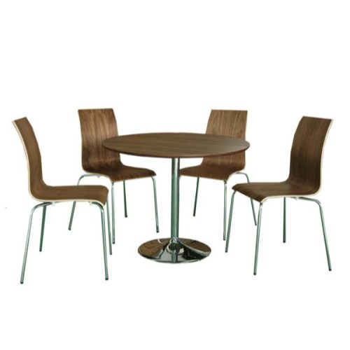 LPD Limited LPD Soho Walnut Round Dining Set