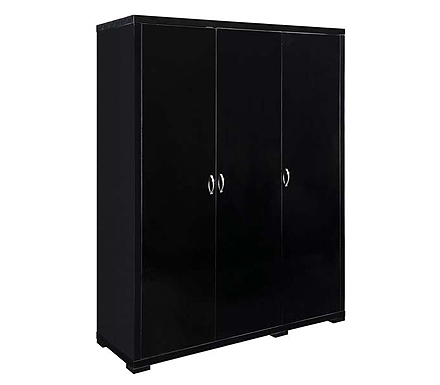 LPD Limited Luna 3 Door Wardrobe in Black
