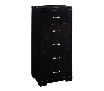LPD Limited Luna 5 Drawer Chest in Black