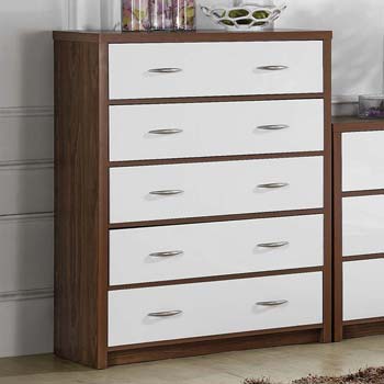 LPD Limited Madilena High Gloss 5 Drawer Chest