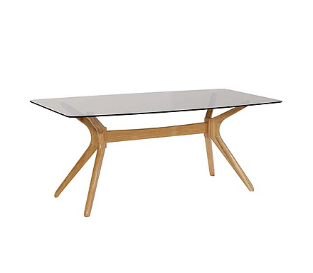 LPD Limited Portofino Solid Oak Rectangular Dining Table