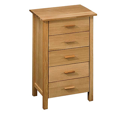 LPD Limited Suffolk Solid Oak 5 Drawer Chest - WHILE STOCKS