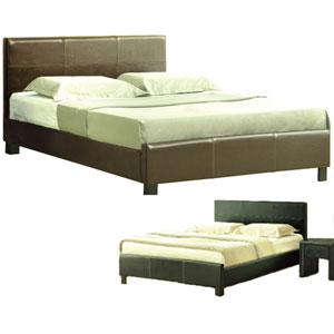 LPD Sheraton 4FT 6 Double Leather Bedstead