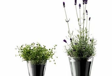 LSA Mia Recycled Glass Herb Pot Herb Pot 15cm