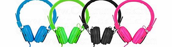 LTC DJ Stereo HiFi Headphones 4 Colours Headband Over The Ear Lightweight (Blue)