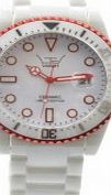 LTD Watch Ceramic White Bracelet Watch with Red