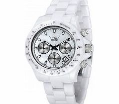 LTD Watch Limited Edition White Ceramic Chrono
