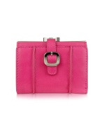 Luana Anna - Pink Seamed Leather Tri-fold Wallet