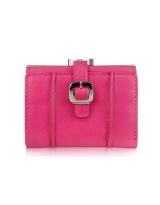 Luana Anna - Pink Seamed Leather Tri-fold Wallet