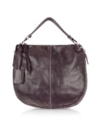 Luana Safiria - Large Blueberry Leather Hobo Bag