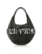 Luana Tapti - Black Suede Hobo Bag