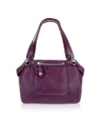 Luana Zope - Purple Goatskin Satchel Bag