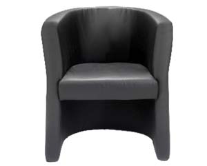 leather tub seat black