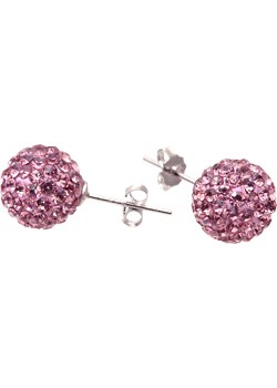 Lucet Mundi Silver 10mm Light Pink Crystal Stud