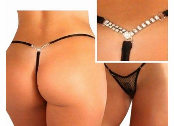 luckyemporia Top Sexy Crystal G string Thongs Knickers Panties Underwear Lingerie Ladies Women