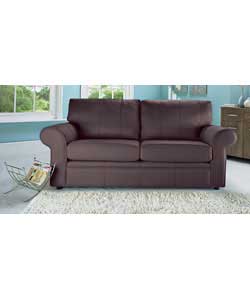 Lucy Large Leather Sofa - Chocolate