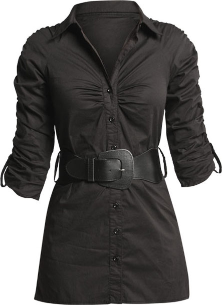 Lucy ruffle shirt with belt