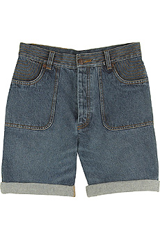 High-waisted denim shorts