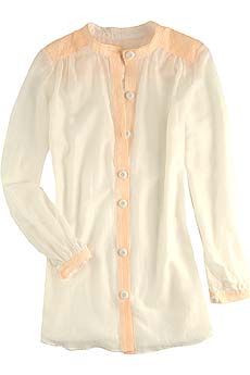 Luella Sheer cotton and silk blouse