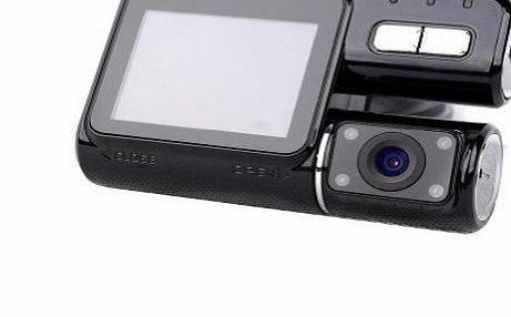 lugii 720P Car DVR Vehicle Dual Camera Video Recorder Camcorder Dashcam GPS Logger G-sensor