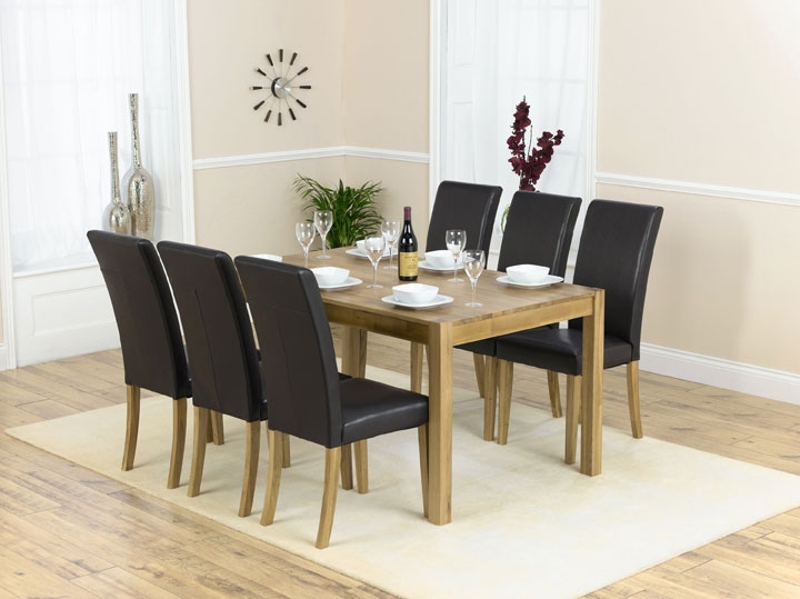 Luis Oak Dining Table - 150cm and 6 Luis Oak