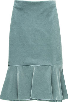 Luisa Beccaria Velvet knee-length skirt