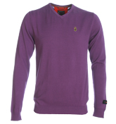 Luke 1977 Beech Ball Orchid V-Neck Sweater and