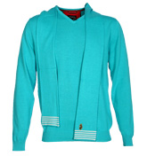 Luke 1977 Beechy Turquoise V-Neck Sweater