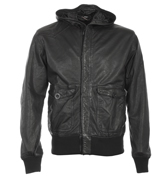 Luke 1977 Croxdale Black Soft Leather Hooded