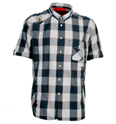 Dolphin Navy and White Check Shirt