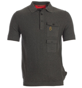 Donny Marle Charcoal Knitted Polo Shirt