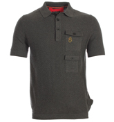 Donny Marle Charcoal Knitted Polo Shirt