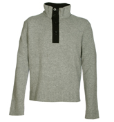 Goofy Hodge Grey 1/4 Button Sweater