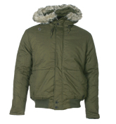 Hutchinson Khaki Hooded Parka Jacket