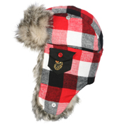 Logger Red Check Ear Flap Hat