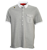 Lotto Grey Pique Polo Shirt