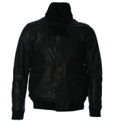 Nose Black Leather Jacket