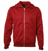 Ox Blood Red Full Zip Hooded