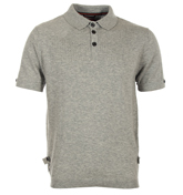Perf Marle Grey Knitted Polo Shirt