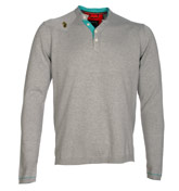 Pi Grey Marle Y-Neck Sweater