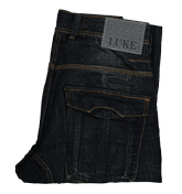 Luke 1977 SILVER Dark Denim Worker Style Jeans -